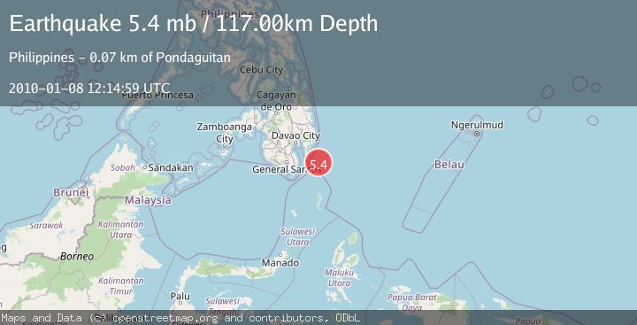 Map of MINDANAO, PHILIPPINES