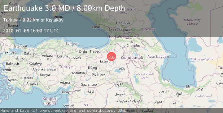 Map of EASTERN TURKEY