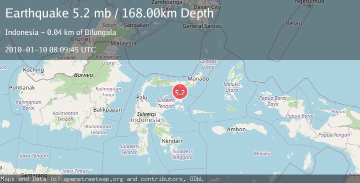 Map of SULAWESI, INDONESIA