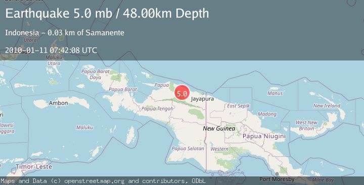 Map of PAPUA, INDONESIA