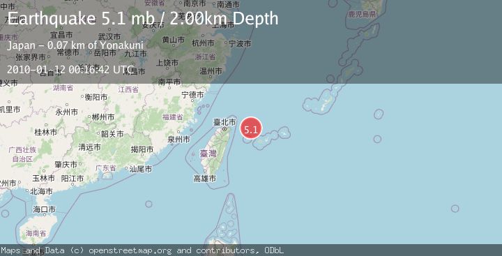 Map of NORTHEAST OF TAIWAN