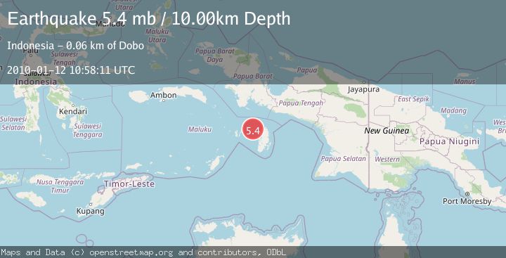 Map of KEPULAUAN KAI, INDONESIA