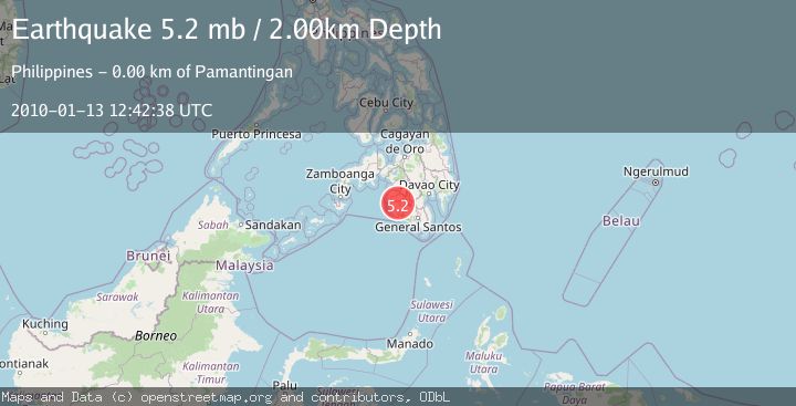 Map of MINDANAO, PHILIPPINES