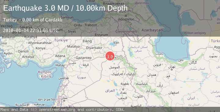 Map of TURKEY-SYRIA-IRAQ BORDER REGION