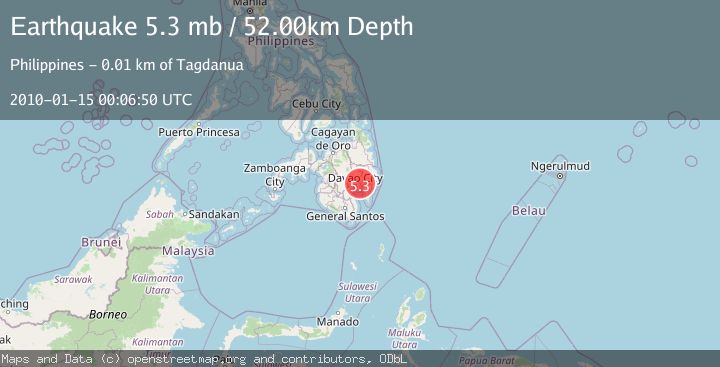 Map of MINDANAO, PHILIPPINES
