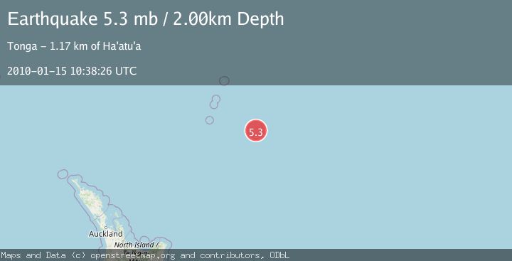 Map of KERMADEC ISLANDS REGION