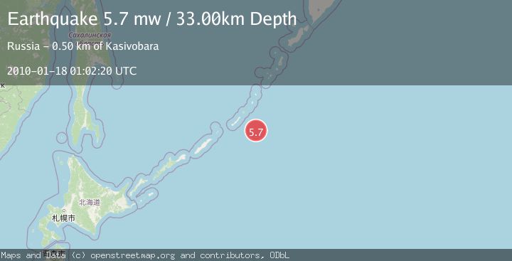 Map of KURIL ISLANDS