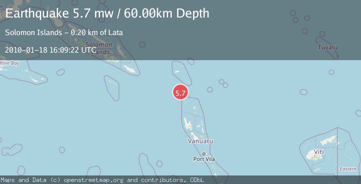Map of SANTA CRUZ ISLANDS