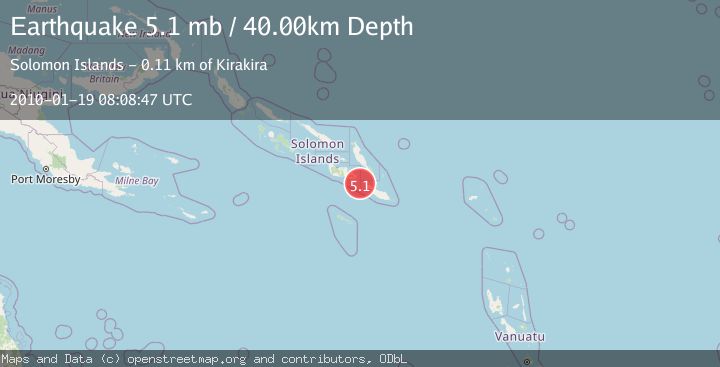 Map of SOLOMON ISLANDS