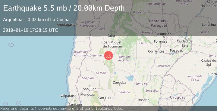 Map of TUCUMAN, ARGENTINA