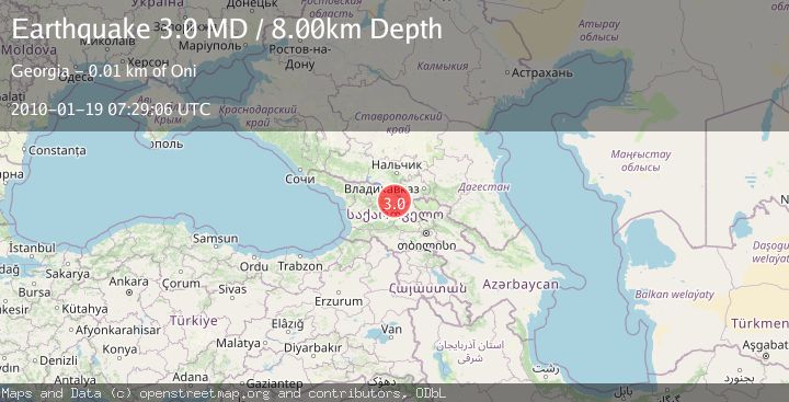 Map of GEORGIA (SAK'ART'VELO)