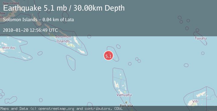 Map of SANTA CRUZ ISLANDS