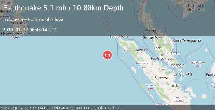 Map of OFF W COAST OF NORTHERN SUMATRA