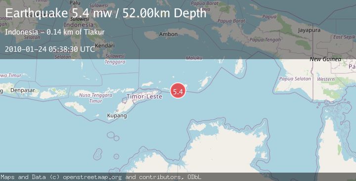 Map of KEPULAUAN BABAR, INDONESIA