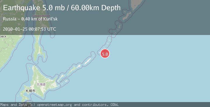 Map of KURIL ISLANDS