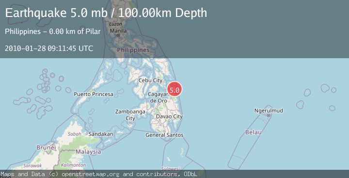 Map of MINDANAO, PHILIPPINES