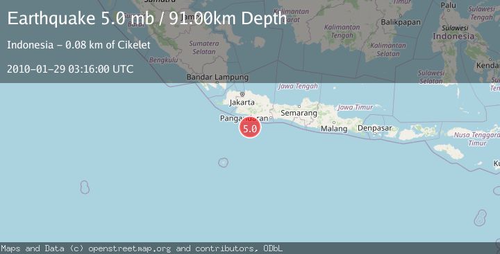 Map of JAVA, INDONESIA