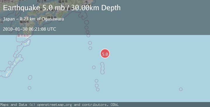 Map of IZU ISLANDS, JAPAN REGION