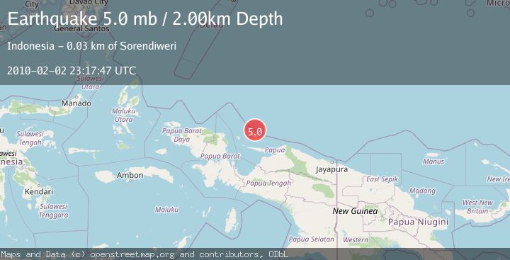 Map of BIAK REGION, INDONESIA