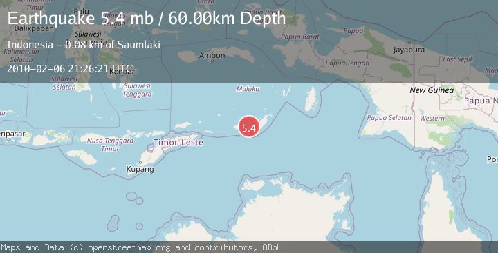 Map of KEP. TANIMBAR REGION, INDONESIA