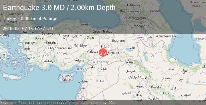 Map of EASTERN TURKEY