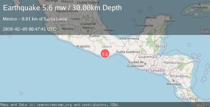 Map of OAXACA, MEXICO