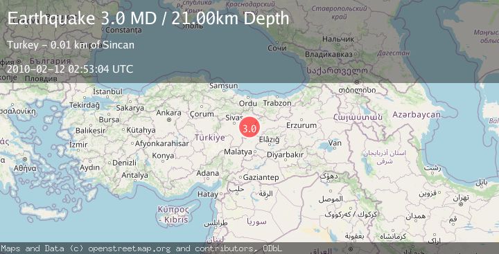 Map of EASTERN TURKEY