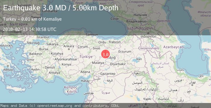 Map of EASTERN TURKEY