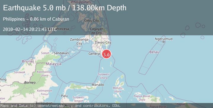Map of MINDANAO, PHILIPPINES