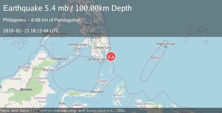 Map of MINDANAO, PHILIPPINES