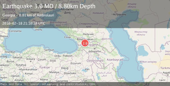 Map of GEORGIA (SAK'ART'VELO)