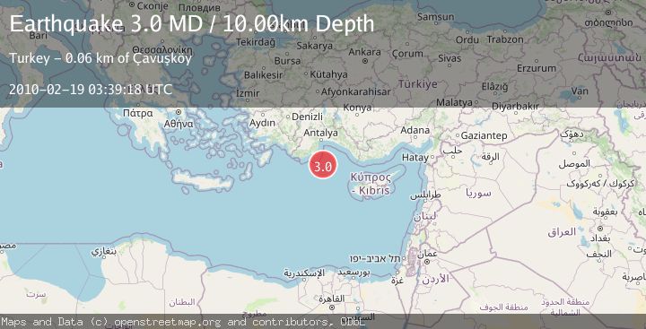 Map of EASTERN MEDITERRANEAN SEA