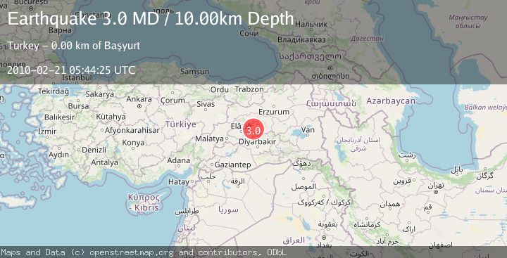 Map of EASTERN TURKEY