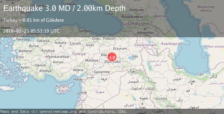 Map of EASTERN TURKEY