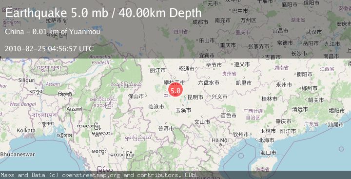 Map of YUNNAN, CHINA