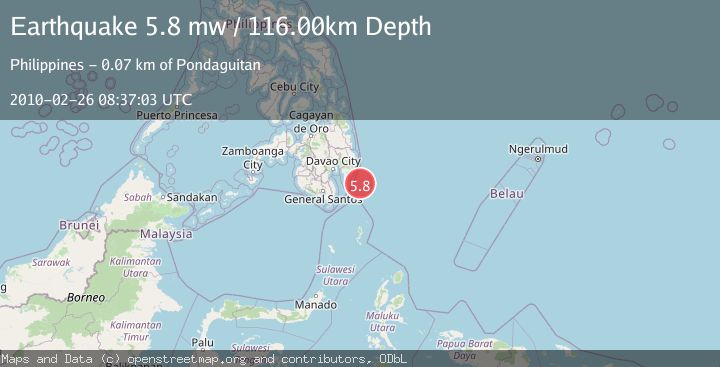 Map of MINDANAO, PHILIPPINES