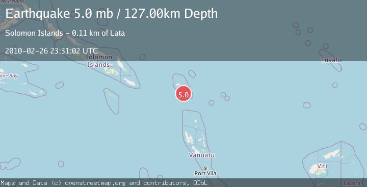 Map of SANTA CRUZ ISLANDS