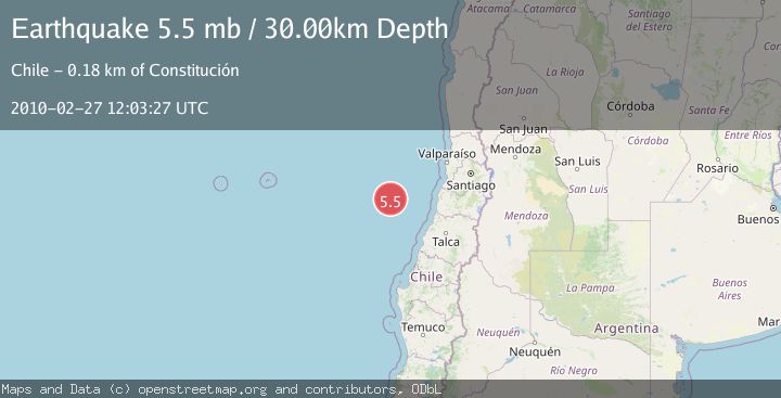 Map of OFF COAST OF O'HIGGINS, CHILE