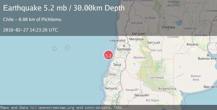 Map of OFFSHORE MAULE, CHILE