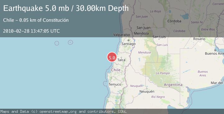 Map of OFFSHORE MAULE, CHILE