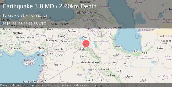 Map of TURKEY-IRAQ BORDER REGION
