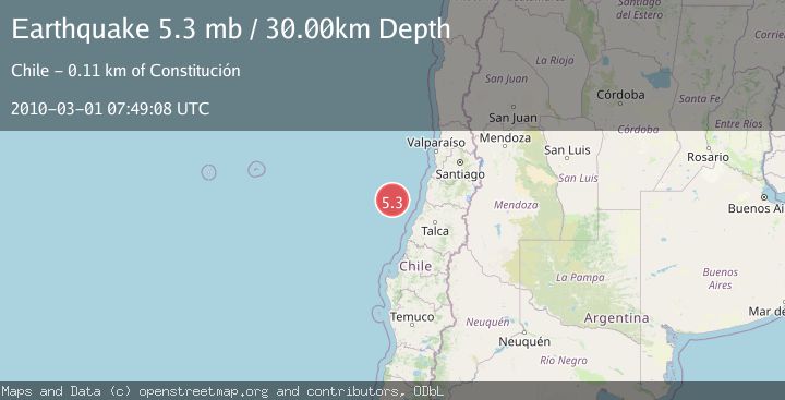 Map of OFF COAST OF O'HIGGINS, CHILE
