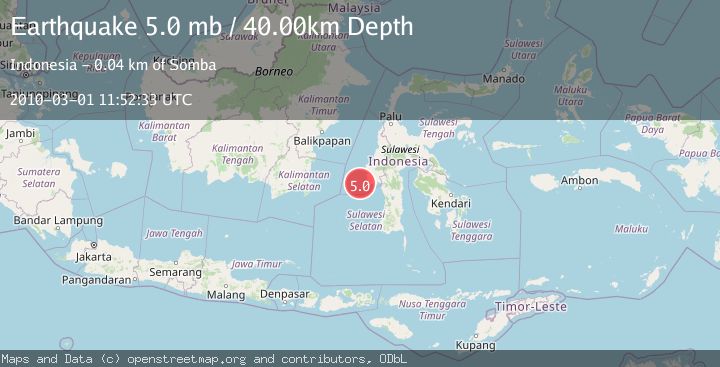 Map of SULAWESI, INDONESIA