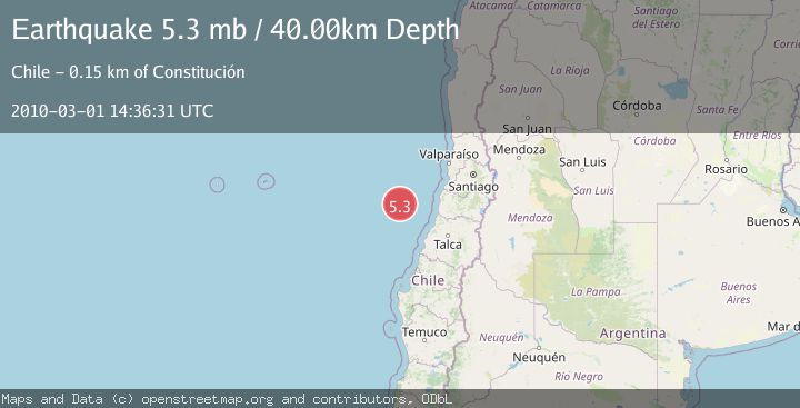 Map of OFF COAST OF O'HIGGINS, CHILE