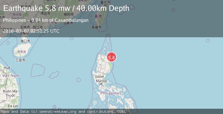Map of LUZON, PHILIPPINES