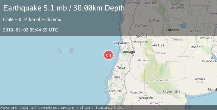 Map of OFF COAST OF O'HIGGINS, CHILE