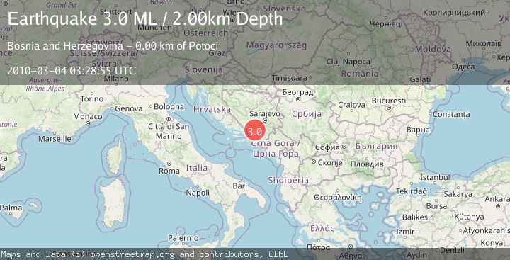 Map of BOSNIA AND HERZEGOVINA