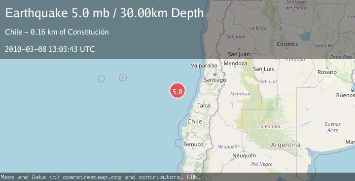 Map of OFF COAST OF O'HIGGINS, CHILE