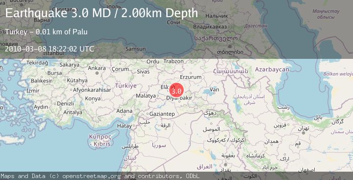 Map of EASTERN TURKEY