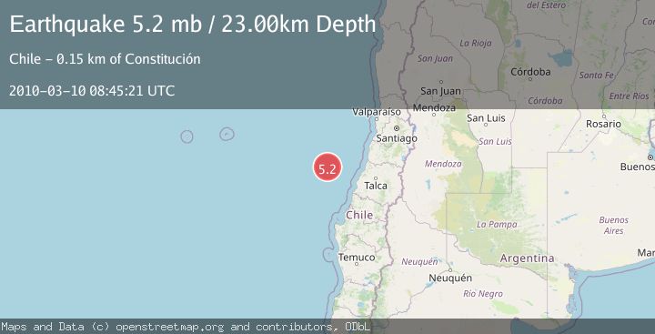Map of OFF COAST OF O'HIGGINS, CHILE